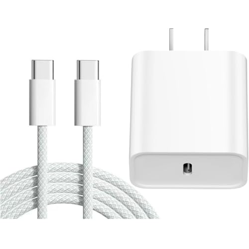 iPhone 17 16 Charger Fast Charging, MFi Certified 20W USB C Charger Block with 6FT Woven USB-C to C Cable for iPhone 17/17 Pro Max/17 Air/16/16 Pro Max/15/15 Pro Max/iPad Air/iPad mini/AirPods Pro - size: 6FT_1Pack