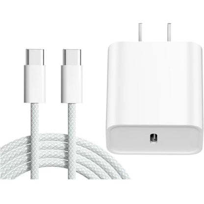 iPhone 17 16 Charger Fast Charging, MFi Certified 20W USB C Charger Block with 6FT Woven USB-C to C Cable for iPhone 17/17 Pro Max/17 Air/16/16 Pro Max/15/15 Pro Max/iPad Air/iPad mini/AirPods Pro - size: 6FT_1Pack