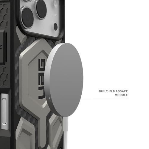 URBAN ARMOR GEAR UAG Designed for iPhone 17 Pro Case Monarch Pro - Compatible with MagSafe Military Grade Protective Cover, Titanium - color: Monarch Pro - Titanium