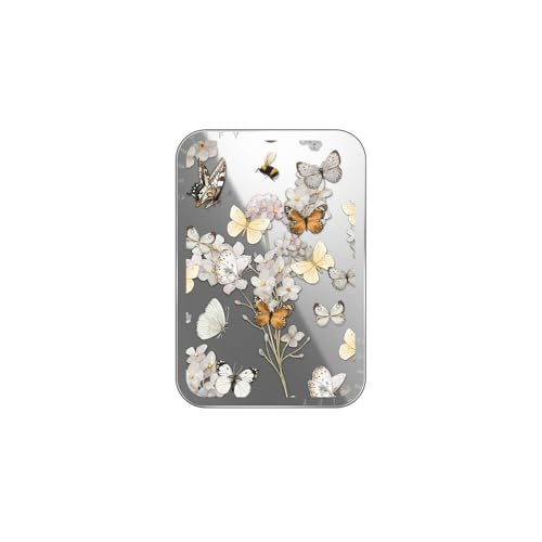 CASETiFY Snappy Card Holder Stand Compatible with Magsafe - BUTTERFLY SUNDAY - Silver Mirror - color: BUTTERFLY SUNDAY