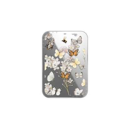 CASETiFY Snappy Card Holder Stand Compatible with Magsafe - BUTTERFLY SUNDAY - Silver Mirror - color: BUTTERFLY SUNDAY