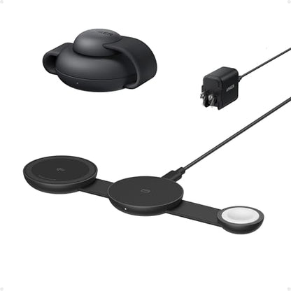 Anker MagGo UFO 3-in-1 MagSafe Compatible Qi2 15W Charging Station - color: Black Stone