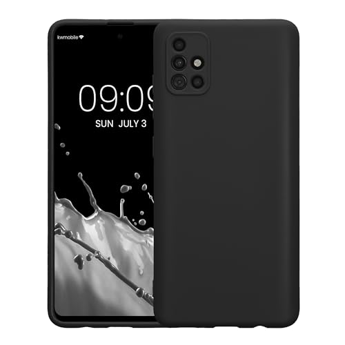 kwmobile Case Compatible with Samsung Galaxy A51 Case - Protective Slim TPU Phone Cover - Soft Matte Finish - Black - color: black, size: Galaxy A51