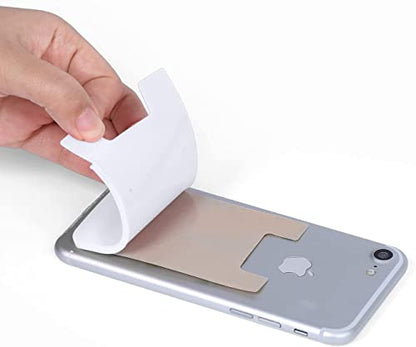 AgentWhiteUSA Cell Phone Wallet, Stick on Wallet (3 Pieces) (for Credit Card, Business Card & Id) | Compatible with Almost Every Phone | iPhone, Android & Most Smartphones - color: Grey/Black/White