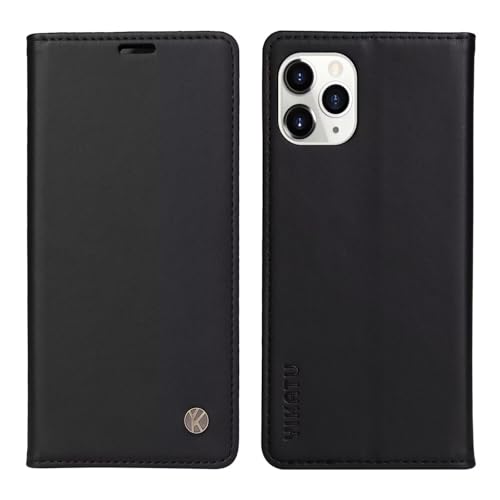 Caseurban Compatible with iPhone 11 Pro Wallet Case PU Leather Flip Folio Case with Card Holder Magnetic Closure Shockproof Protective Phone Cover Black - color: Black, size: iPhone 11 Pro