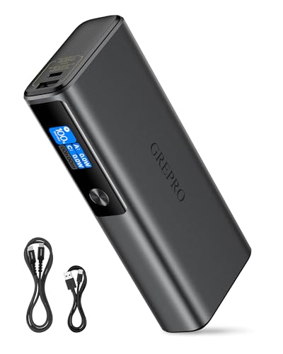 GREPRO 100W Laptop Power Bank, 20000mAh 130W Total Aluminum Alloy USB C
