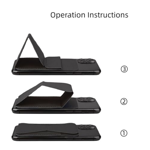 Magnetic Wallet for MagSafe with Stand, RFID Blocking, 2 Card Holder, Slim Leather, Compatible with iPhone 17 16 15 14 13 12 Series - color: black small support
