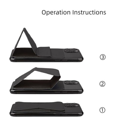 Magnetic Wallet for MagSafe with Stand, RFID Blocking, 2 Card Holder, Slim Leather, Compatible with iPhone 17 16 15 14 13 12 Series - color: black small support