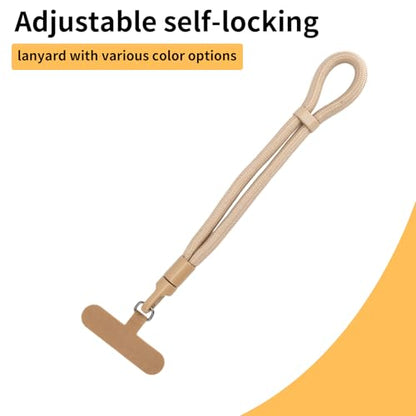 Phone Wrist Strap with Tether Tab, Anti-lossing Phone Lanyard Mobile Equipment Strap Adjustable Wristlet - color: Khaki