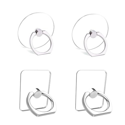 Cell Phone Ring Grips Stand Holder,4pcs 360° Rotation Universal Finger Grip Kickstand for All Smartphones,Tablet and Case