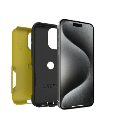 OtterBox iPhone 15 Pro Max (Only) - Commuter Series Case - Night Reverse (Yellow & Black) - Slim & Tough - Pocket-Friendly - with Port Protection - color: Yellow & Black