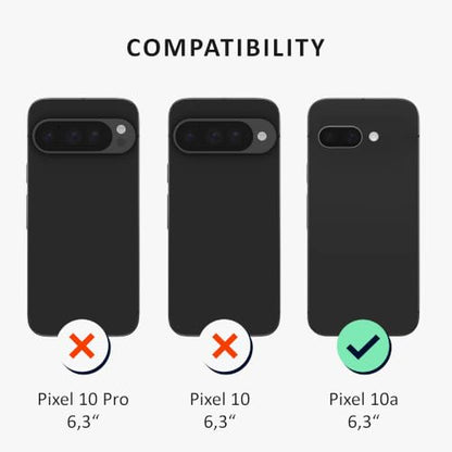 kalibri Aramid Fiber Case Compatible with Google Pixel 10a - Case Super Slim Strong Protective Phone Cover - Black Matte - size: Pixel 10a