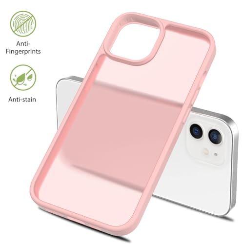 TENOC Phone Case Compatible with iPhone 11, Pink Case Translucent Protective Bumper Matte Hard Back Cover for 6.1 Inch - color: Pink, size: iPhone 11