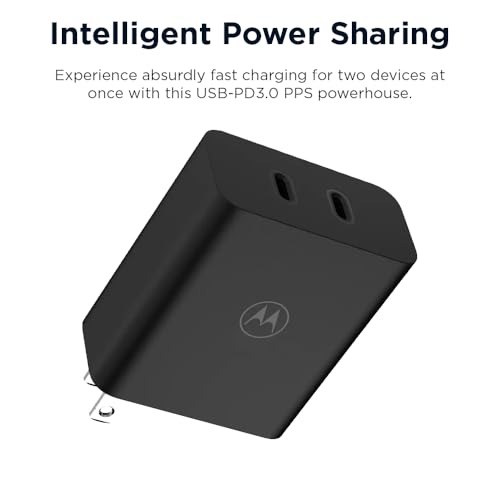 Motorola TurboPower 125W Duo Charger + 6.5A e-Marked 3.3ft USB-C Cable - size: 125W