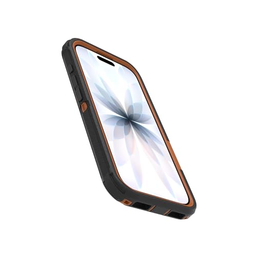 OtterBox iPhone 17 (Only) - Defender Series Case - Black Chateau (Black & Orange) - Snaps on MagSafe - Tough - Rugged & Durable - color: Black Chateau (Black & Orange), style: iPhone 17