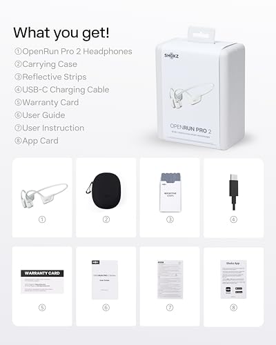 SHOKZ OpenRun Pro 2 Bone Conduction Bluetooth Sport Headphones, Silver - color: Silver, size: Standard