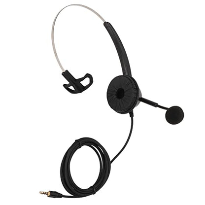 H360-3.5 Single Sided Business Headset, Monaural Telephone Headset with Noise Reduction Microphone, Lightweight Comfortable Call Center Headset for 3.5mm Jack Devices