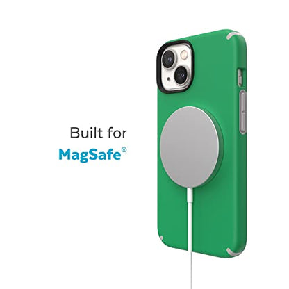 Speck iPhone 15 Plus & 14 Plus Case - Drop Protection, Scratch Resistant, Built for MagSafe iPhone Case, Soft Touch Coating - 6.7" iPhone Case, Dual Layer - Renew Green/Sweater Grey CandyShell Pro - color: Renew Green/Sweater Grey