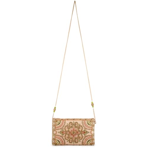Mary Frances Gentle Touch Beaded Crossbody Phone Bag, Multicolor