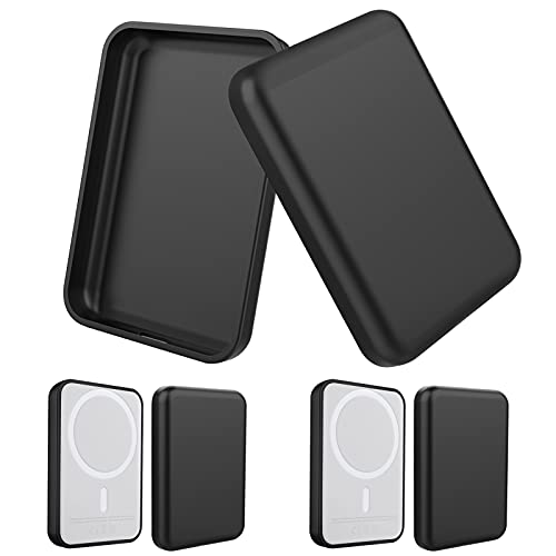 Case for Magsafe Battery Pack, Black/Black, 2 Pack | Compatible with Magsafe Battery Pack, Ultra-Thin TPU, Shockproof, Slim Scratch Resistant, Protective Bumper Shell - color: Matte Black/Matte Black