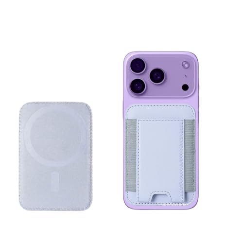 7 Cards Holder for MagSafe Wallet, Stronger Magnetic Wallet RFID Blocking for iPhone 17/16/15/14/13/12 and Pro Promax Series - color: Light purple elastic wallet