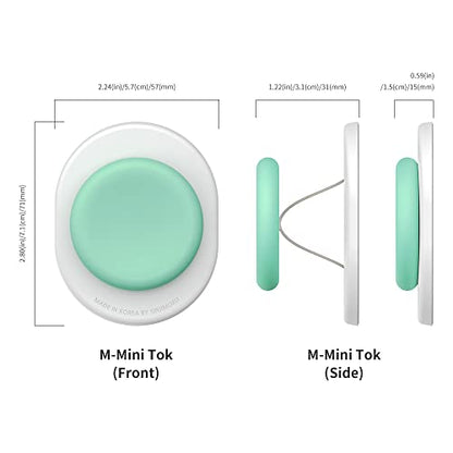 Sinjimoru Magnetic Phone Grip, Magnetic Phone Holder Compatible with MagSafe Stand, Ensuring Finger Comfort for iPhone 16 15 14 13 12, M-Mini Tok Mint - color: Mint
