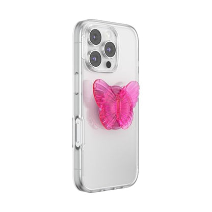 PopSockets Adhesive Phone Grip, Holder- Butterfly Magenta - color: Molded Butterfly, style: Adhesive