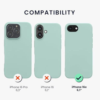 kwmobile Case Compatible with Apple iPhone 17e / iPhone 16e Case - Slim Protective TPU Silicone Phone Cover - Cool Mint - color: Cool Mint, size: iPhone 17e / iPhone 16e