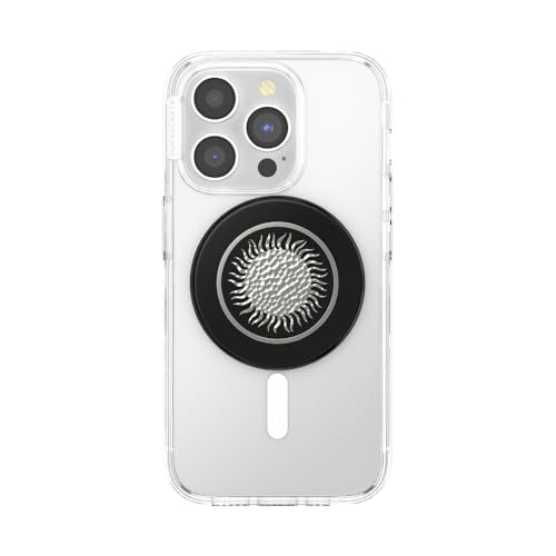 PopSockets Phone Grip for MagSafe, Magnetic Holder- Hammered Sun Black - color: Hammered Sun Black, style: MagSafe