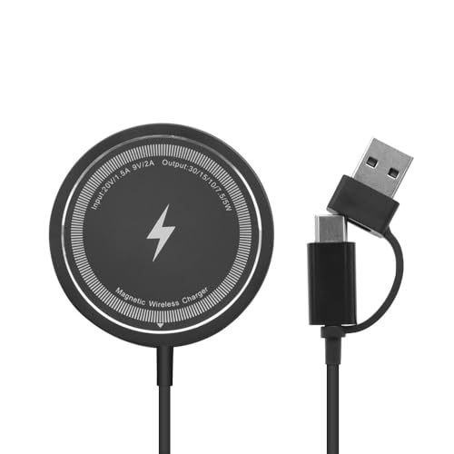 15W Magnetic Wireless Charger, Fast Wireless Charging Pad Compatible with Magnetic Cases, Universal for Smartphones - color: Black, size: 3Pack