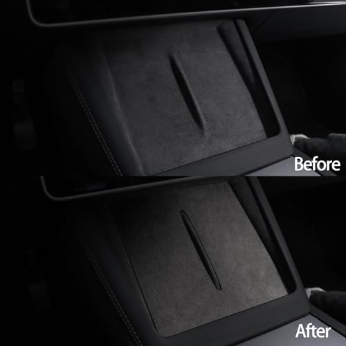 Suede Wireless Charger Pad for Tesla Model 3 24-26 Model Y 25-26 Black - color: Black