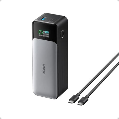 Anker 737 Power Bank, 140W 24,000mAh 3-Port Laptop Charger, Smart Display