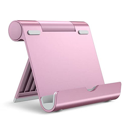 JETech Foldable Tablet Stand for 4-11" Tablets and Phones, Rose Gold - color: Rose Gold