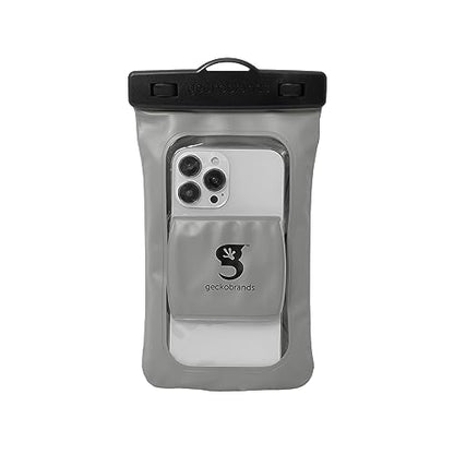 geckobrands Float Phone Dry Bag with Arm Band - Floating Watertight Dry Bag Phone Pouch, Fits Most iPhone and Samsung Galaxy Models Gray - color: Gray