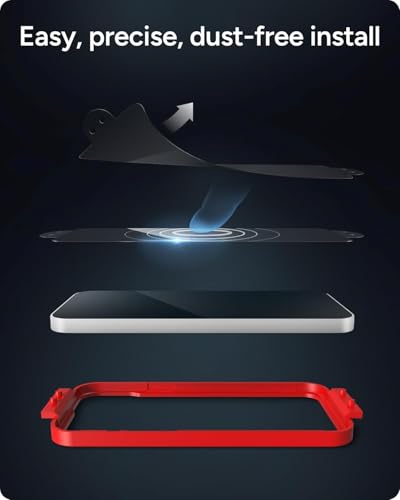ZAGG Elite Privacy 360 Glass Screen Protector for iPhone 16 / iPhone 15-5X Ultra Strong Tempered Glass, 4-Way Privacy Filter, Scratch Protection, Anti-Smudge, Easy to Install, InvisibleShield