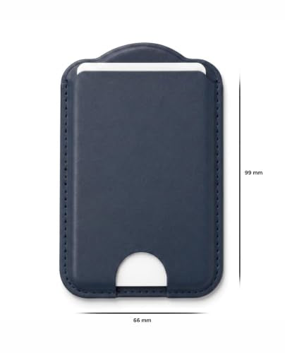 ENCASED Magnetic Wallet for Samsung Phones (Compatible with MagSafe) Premium PU Leather Slim Card Holder Designed for Galaxy S26, S26 Plus, S26 Ultra (Dark Blue) - color: Blue