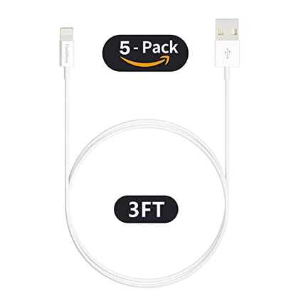 Apple iPhone Charger - 5Pack 3FT Lightning Cable Syncing & Charging, Compatible with iPhone Xs, Xs MAX, XR, X, 8/Plus, 7/6/5/Plus More
