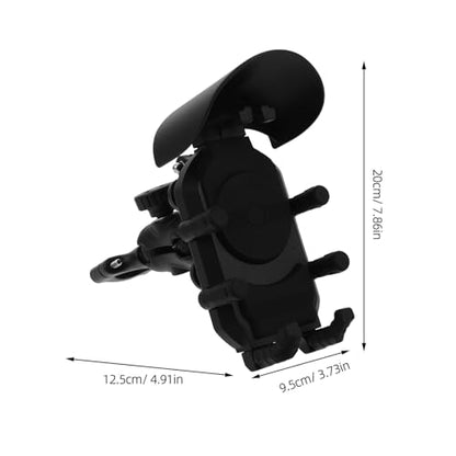 TEHAUX Motorcycle Phone Holder with Anti-Vibration Shock Absorbing, Detachable Handlebar Mount for Bike and Motorbike Navigation, Compatible with Smartphones for Outdoor Riding and Use