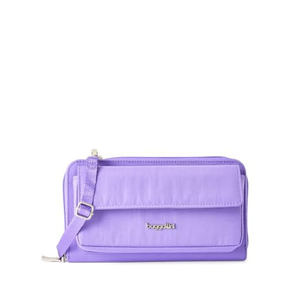 Baggallini Rfid Phone Wallet Crossbody - color: Lavender Surf