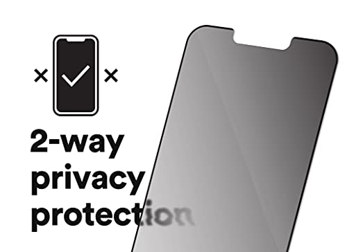 BodyGuardz Spyglass 2 Screen Protector for The iPhone 13 Mini, 2 Way Privacy Technology, Premium Tempered Glass with Edge-to-edge Coverage