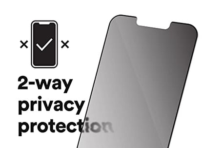 BodyGuardz Spyglass 2 Screen Protector for The iPhone 13 Mini, 2 Way Privacy Technology, Premium Tempered Glass with Edge-to-edge Coverage