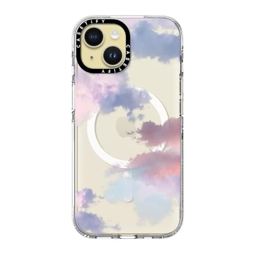 CASETiFY for iPhone 15 Case - Impact Clear Compatible with MagSafe | Not Yellowing | 6.6 ft. 3X Military Grade Drop Protection | Clouds | Clear - color: Clouds, size: Iphone 15 (6.1")