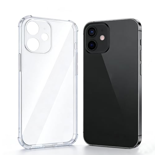 Crystal Clear Case, Transparent Shockproof Protective Phone Case Soft Silicone Slim Cover with Camera Protection - color: Transparent, size: 16