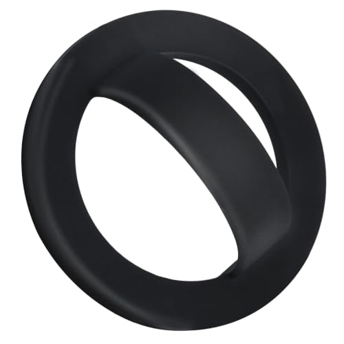 Magnetic Silicone Ring Grip Phone Holder, Rotating Finger Loop Ring Grip Holder, Soft and Portable, Strong Magnetic Attraction, Compatible with Magsafe Phone Case (Black) - color: Black