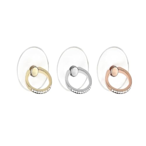 3 Pcs Finger Ring Set Stands Cellphone Ring Holder, Rhinestones Phone Holder 360° Rotation Ring Stand, Clear Cell Phone Kickstand for Most of Phones, Tablets