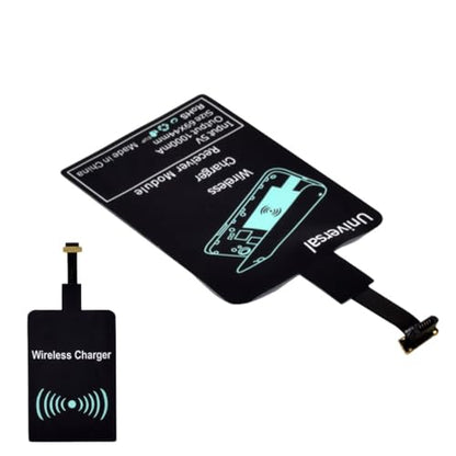 Universal Micro-USB Type A Qi Wireless Charging Receiver Patch Module Chip for Android - Fast Speed & Slim Wireless Charger Receiver - Wireless Charging Adapter Compatible with All Android Smartphones