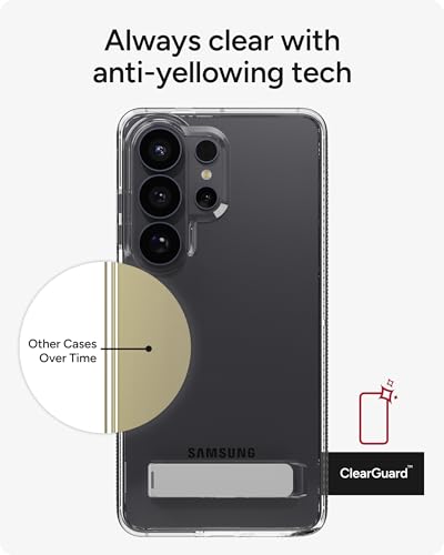 ZAGG Crystal Palace Samsung Galaxy S26 Ultra Case with Kickstand - Clear, 13ft Drop Protection, Graphene Reinforced, Crystal Clear Anti-Yellowing Slim Protective Cover - size: Samsung Galaxy S26 Ultra, style: Without Snap