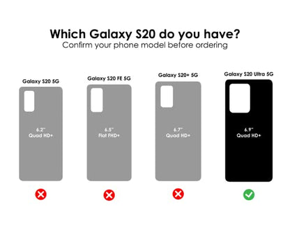 OtterBox Symmetry Clear Series Case for Galaxy S20 Ultra/Galaxy S20 Ultra 5G (ONLY - Not Compatible with Any Other Galaxy S20 Models) - Set in Stone (Stone RED/Rose Gold/Set in Stone IML)