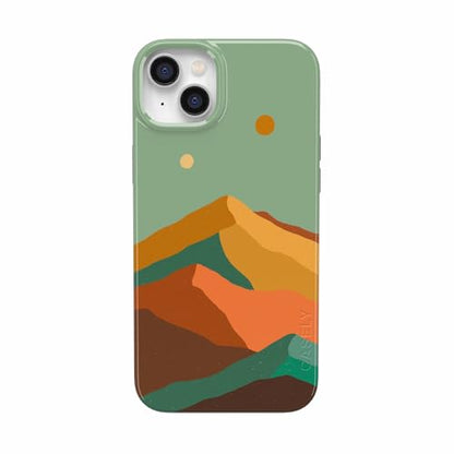 Casely iPhone 14 Plus Case | Endless Peaks | Colorblock Mountain | Compatible with MagSafe | Classic Ultra Slim Design - color: Endless Peaks | Colorblock Mountain