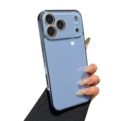 Caseative for iPhone 17 Pro Case, Light Blue | Solid Color Electroplated Frame with Crystal Camera Lens Protection - color: Light Blue